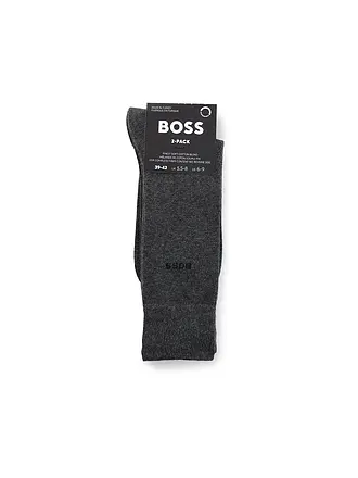 BOSS | Lot de 2 paires de chaussettes gris moyen | grau